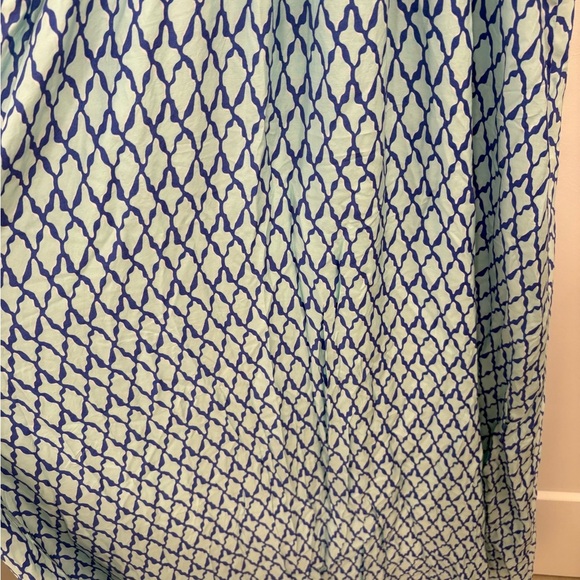Vineyard Vines Lattice Print Tie Front Maxi Dress Crystal Blue Size 10 - Picture 7 of 13